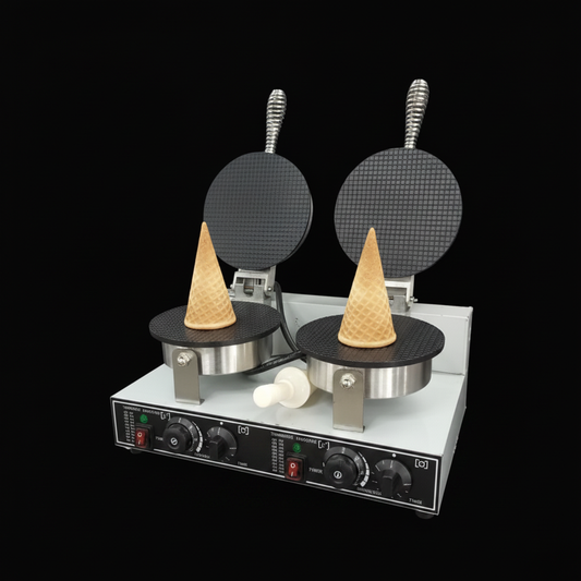 Maquina Waflera para Conos de Helados 2 Moldes
